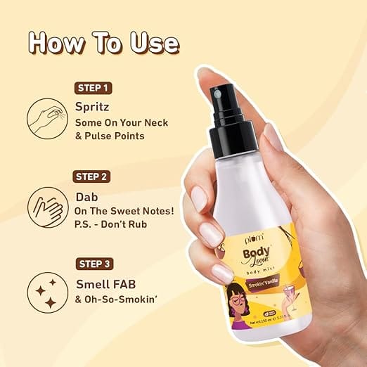 Plum BodyLovin' Smokin' Vanilla Body Mist | Long Lasting Spicy Vanilla Fragrance For Women & Men With Honeysuckle, Musk & Vanilla | High On Fun | Travel-Friendly Perfume Body Spray 150 ml - image 3