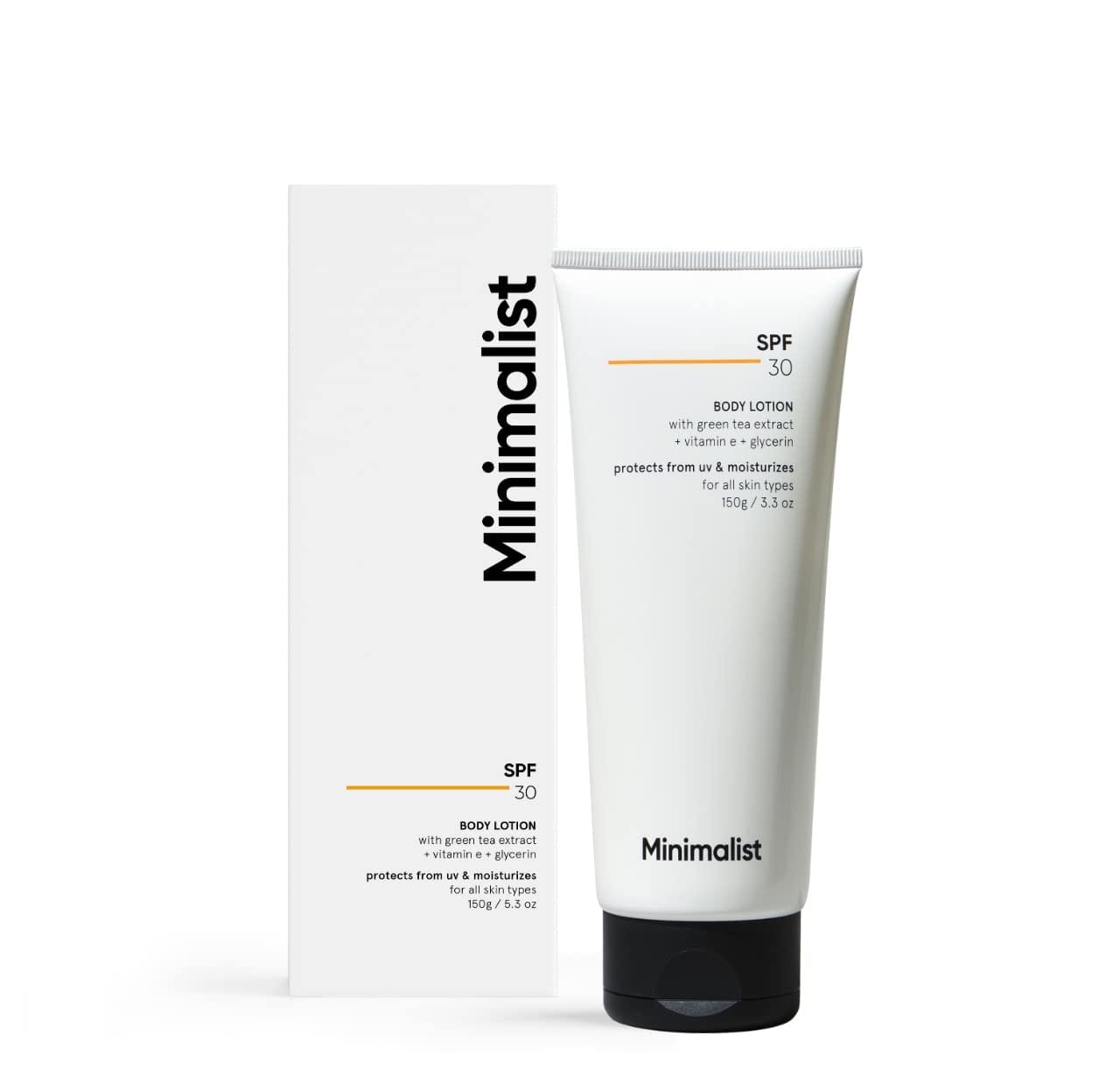 Minimalist SPF 30 Body Sunscreen, UVA & UVB Protection | Nourishing Lotion | Broad Spectrum PA+++ Sunscreen for All Skin Types | For Men & Women | 150 g - image 1