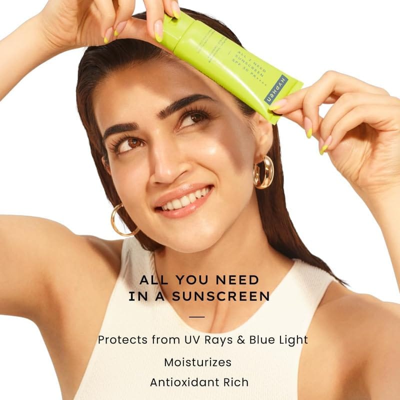 Hyphen All I Need Sunscreen SPF 50 PA ++++ | Lightweight Sun Cream & Leaves No White Cast | UVA & UVB Sun Care Blue Light Protection | Niacinamide, Ceramide Mineral Sunscreen for Women and Men for Dry, Oily, All Skin Types | 50ml - image 3