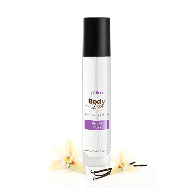 Plum BodyLovin' Vanilla Vibes Perfume | Long Lasting & Premium Warm Vanilla Fragrance | Luxury Perfume For Women | Sweet, Warm & Irresistible Notes of Vanilla | Travel-Friendly | High On Fun 15 ml - image 1