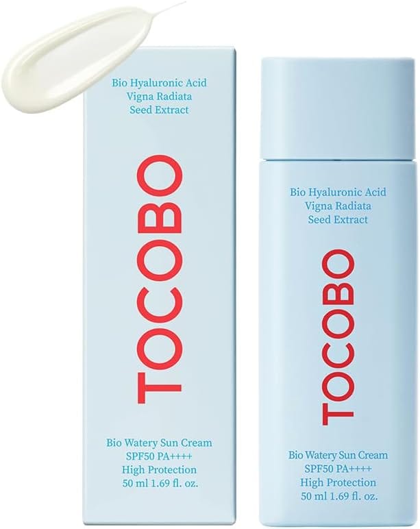 TOCOBO Bio Watery Sun Cream SPF50+ PA++++ With Hyaluronic Acid Vigna Radiata Seed Extract Lightweight Fluid Sunscreen Korean Skincare - image 1
