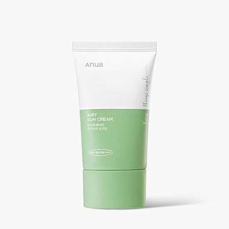 ANUA Airy Sun Cream spf 50+ PA+++| NO RESIDUE, MOISTUREIZD SKIN , LIGHT WEIGHT, NON-GREASY SUNSCREEN LIGHTWEIGHT, NON STICKY KOREAN SUNSCREEN KOREAN SKINCARE 50ML - image 1