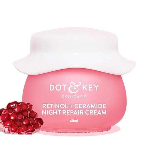Dot & Key Night Reset Retinol + Ceramide Night Cream | Anti Aging Cream For Women & Men | Reduces Fine Lines & Wrinkles | Oil Free & Non Sticky Moisturizer | For Glowing Youthful Skin | For All Skin Types | 60ml - image 1
