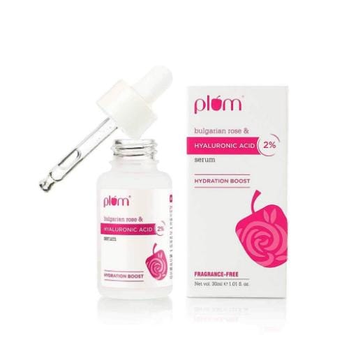 Plum 2% Hyaluronic Acid Serum with Bulgarian Rose 30 ml | Instant Hydration for Plump & Bouncy Skin | Daily Use Face Serum| For All Skin Types | Fragrance-Free - image 1