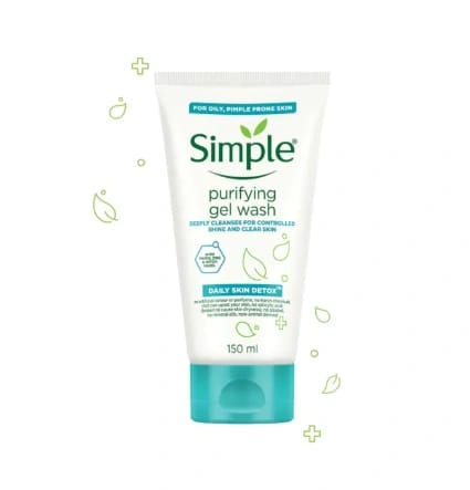Simple Purifying Gel Face Wash with Thyme & Witch Hazel - 150 ml - image 1