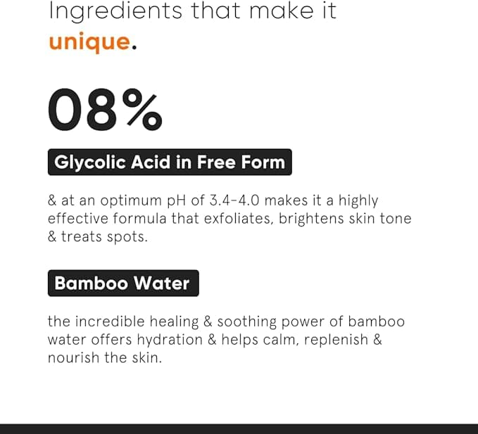 Minimalist 8% Glycolic Acid Toner for Glowing Skin | Multi-Functional Exfoliating Toner with Bamboo Water for Body, Face, Underarms & Scalp | for Women & Men | 5 Fl Oz / 150 ml - image 4