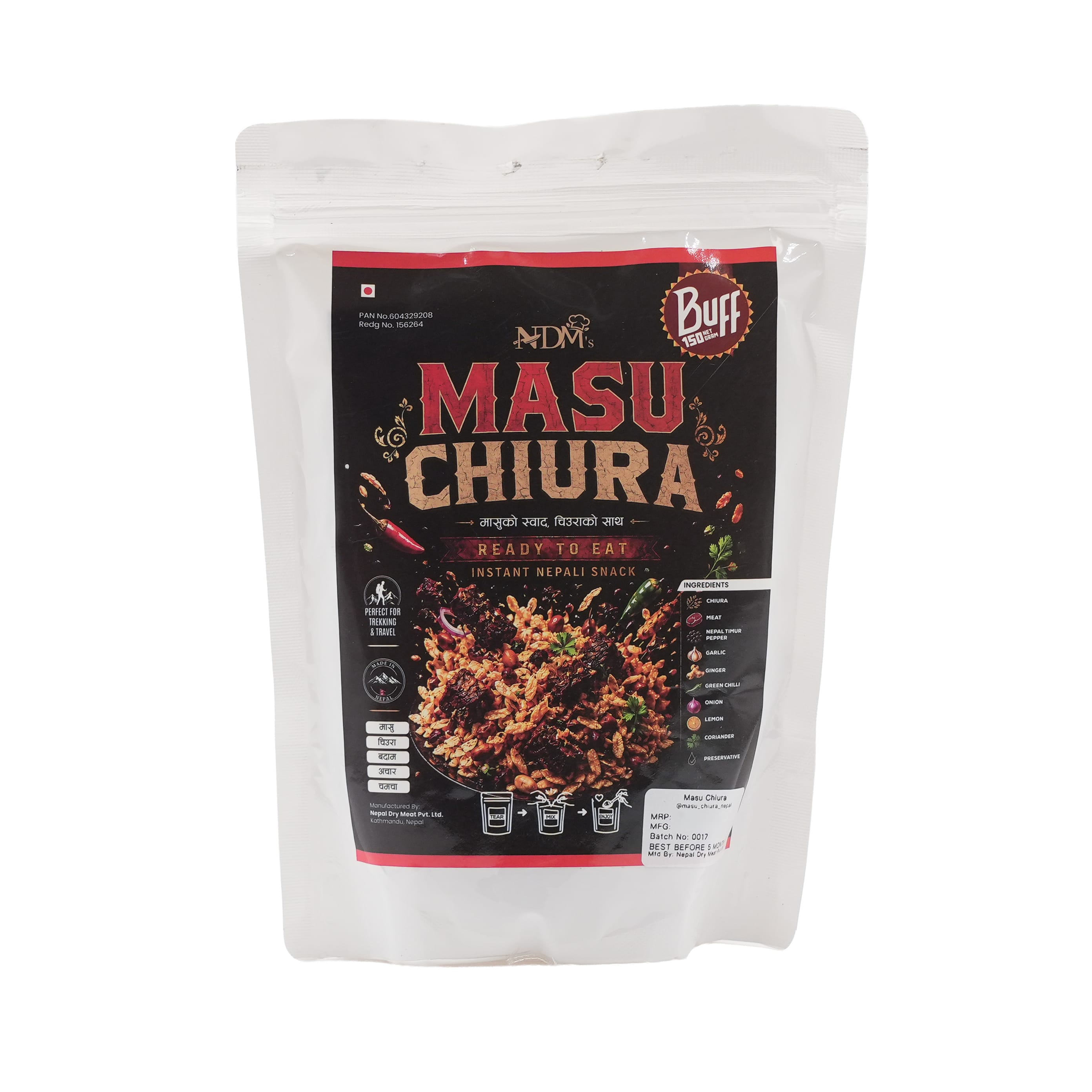 Buff Masu Chiura Ready To Eat Instant Nepali Snack - image 2
