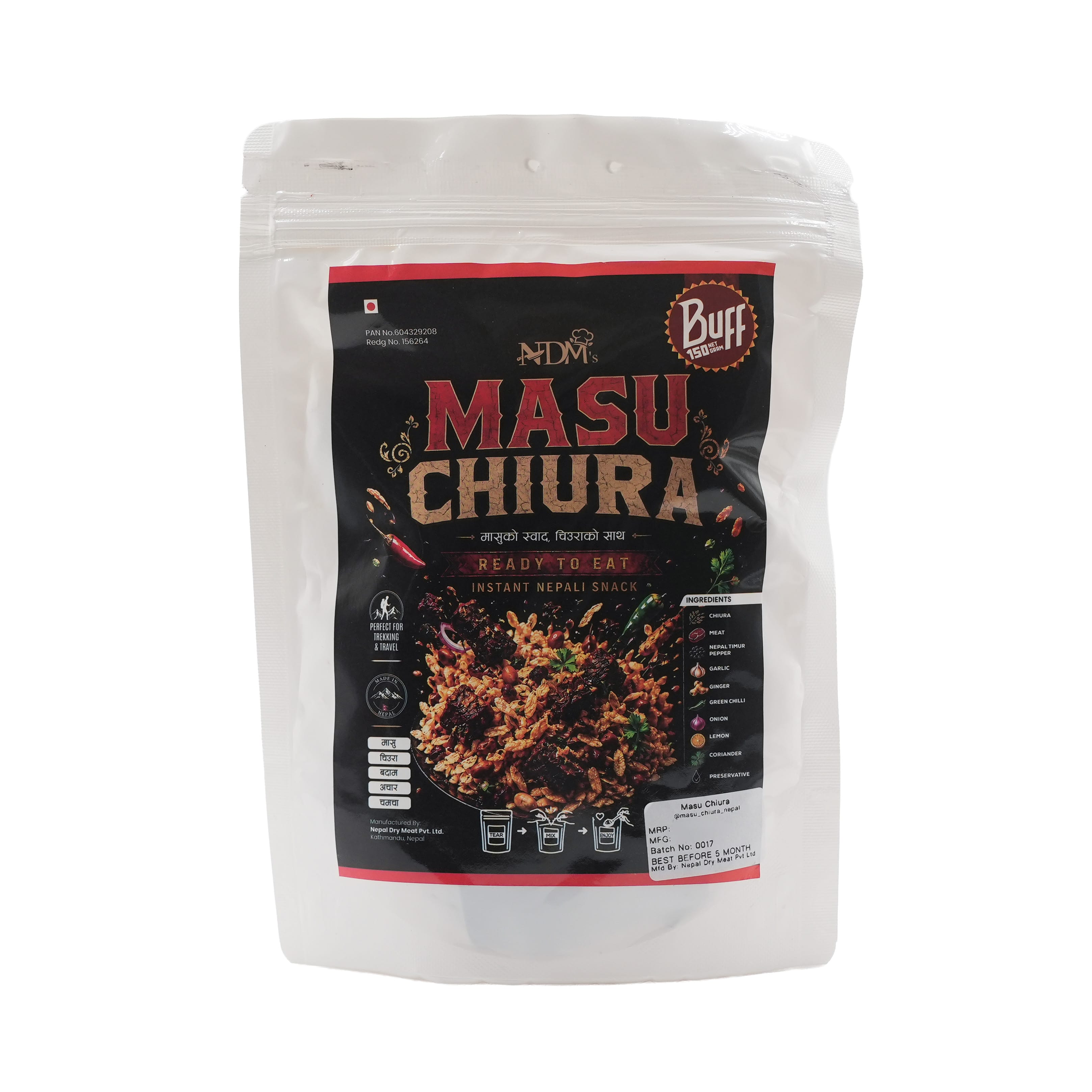 Buff Masu Chiura Ready To Eat Instant Nepali Snack - image 3