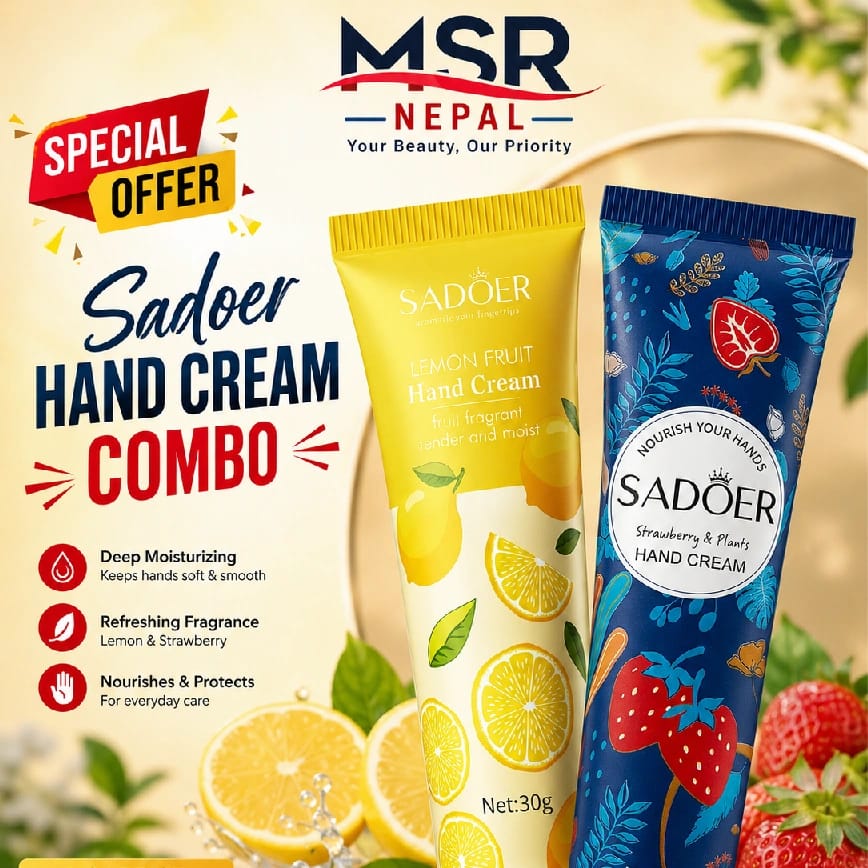 SADOER Lemon & Strawberry Fruit Hand Cream – Intensive Moisturizing & Softening Hand Care | 30g - image 2