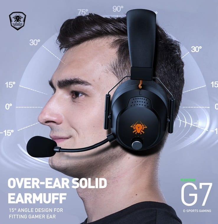Plextone G7 RGB Chroma Wireless Bluetooth 5.1 Gaming Headset With ENC Detachable Mic - image 5