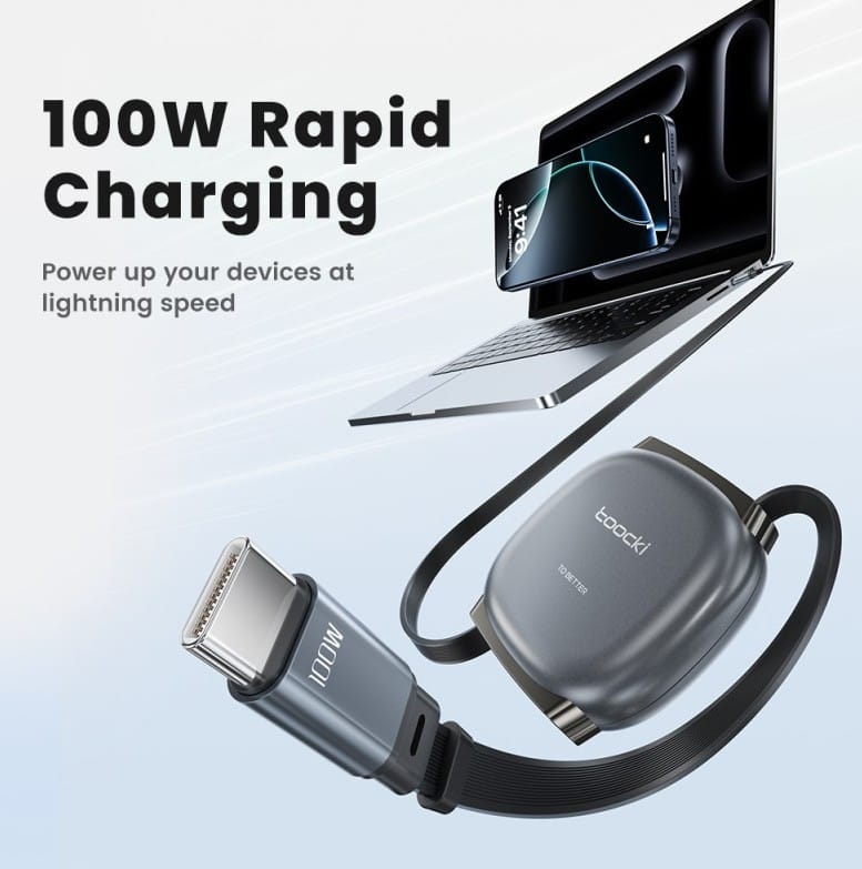 Toocki X105 100 Watt Retractable USB-C To USB-C Cable - image 4
