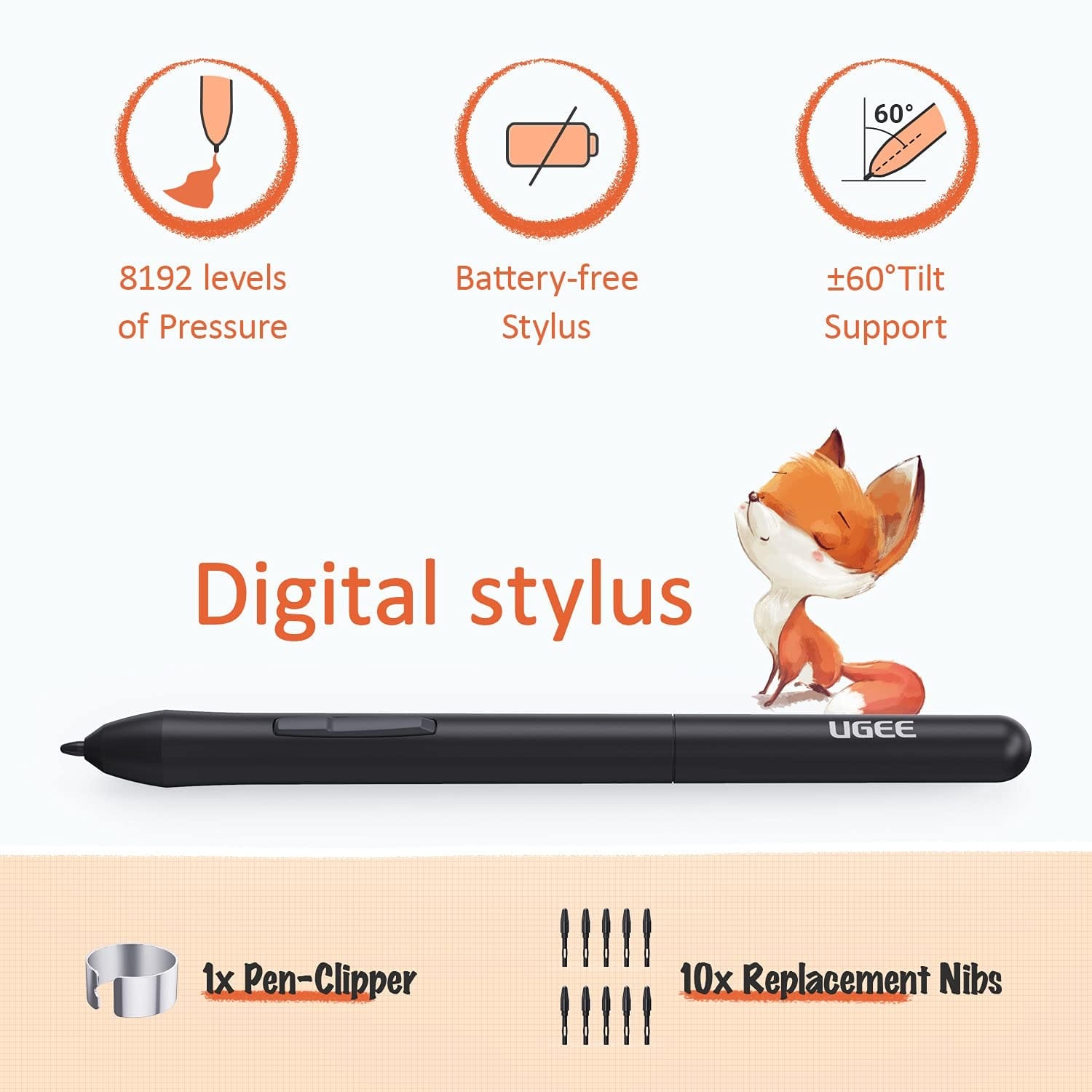 UGEE S640 Graphic Drawing Tablet With Battery-Free Stylus And 10 Express Keys - image 4