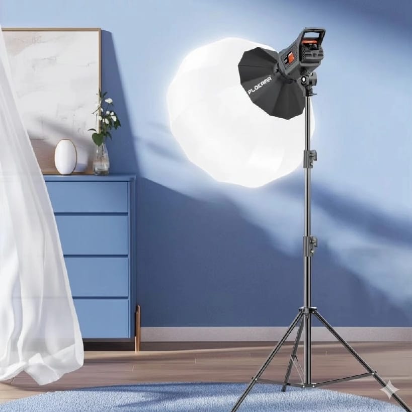 PLOKAMA PK400S Studio Light With 2.8M Tripod Softball Diffuser & Umbrella - image 1