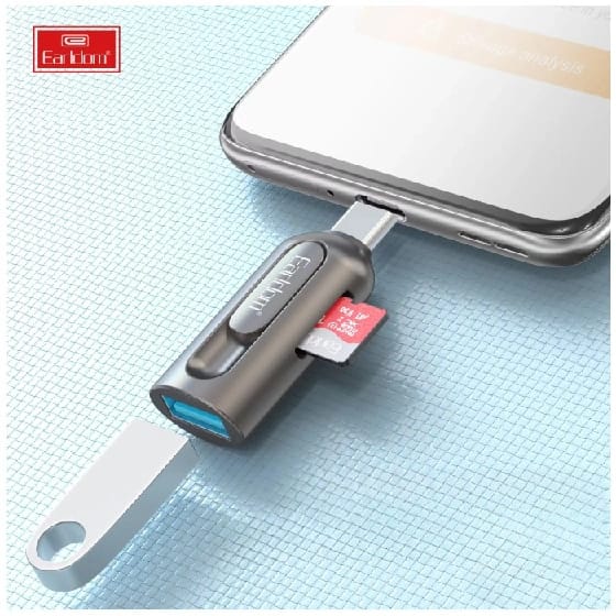 Earldom ET OT98 2 In 1 OTG Card Reader USB C Connector - image 1