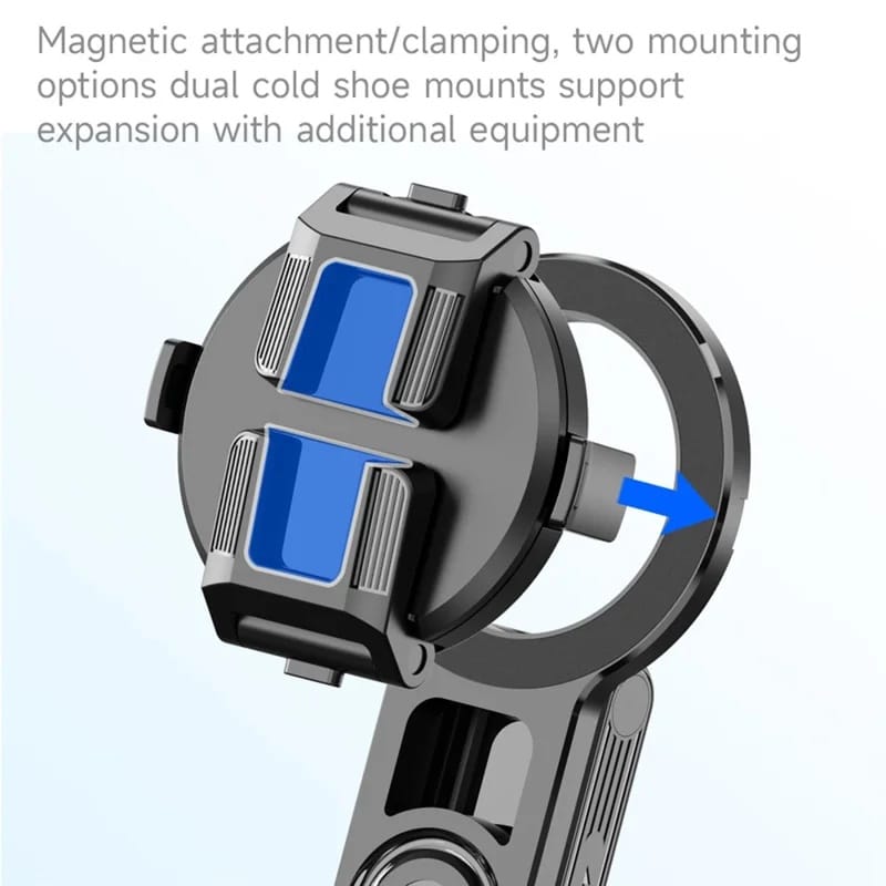 F08 Magnetic Phone Holder Mini Selfie Stick Stretchable 4-Leg Tripod Stand With Bluetooth Remote - image 4