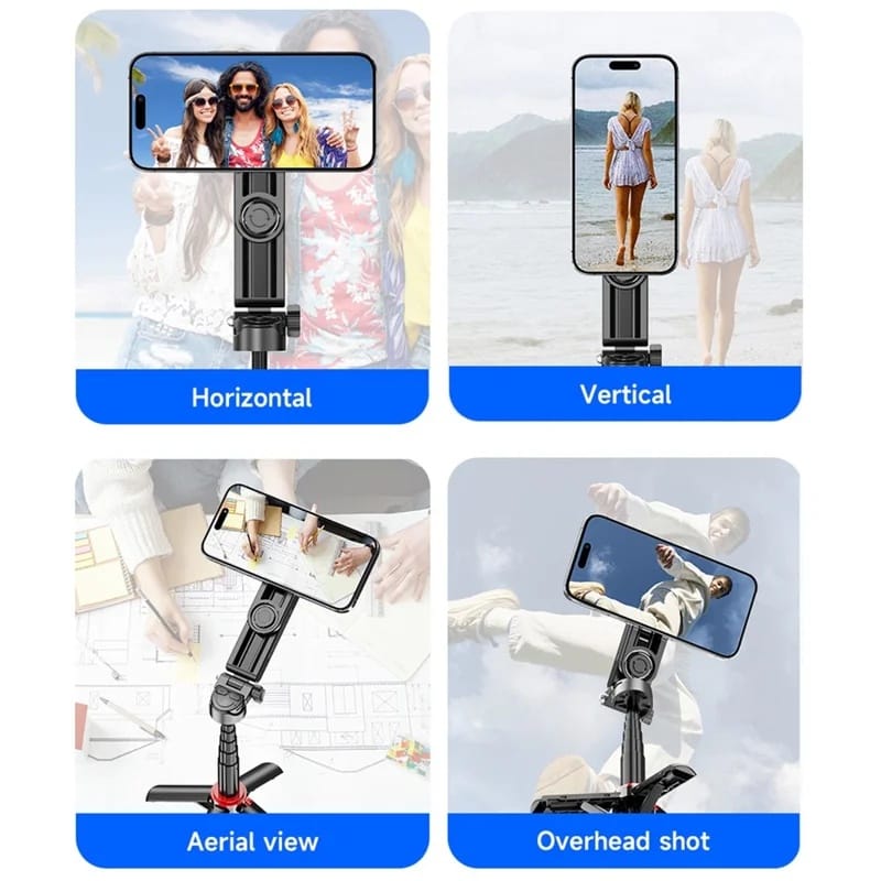 F08 Magnetic Phone Holder Mini Selfie Stick Stretchable 4-Leg Tripod Stand With Bluetooth Remote - image 3