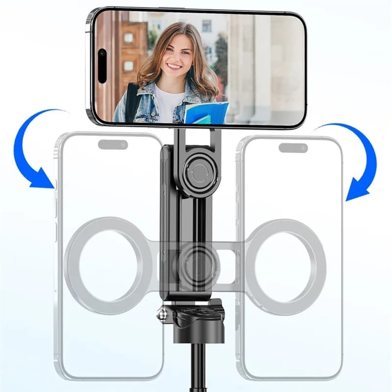 F08 Magnetic Phone Holder Mini Selfie Stick Stretchable 4-Leg Tripod Stand With Bluetooth Remote - image 2
