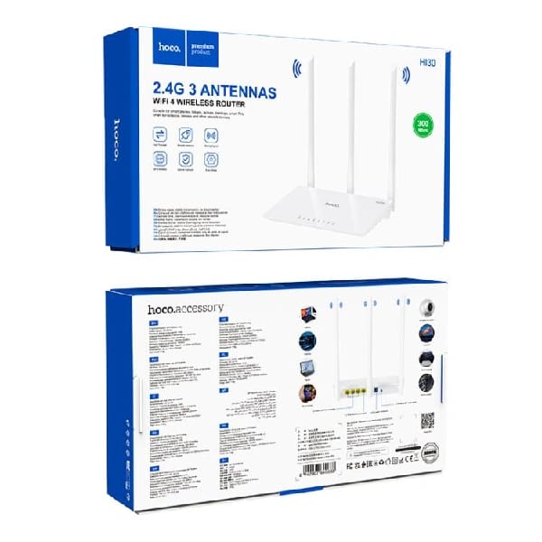 Hoco HI30 2.4G Three Antennas WiFi 4 Wireless Router - image 5