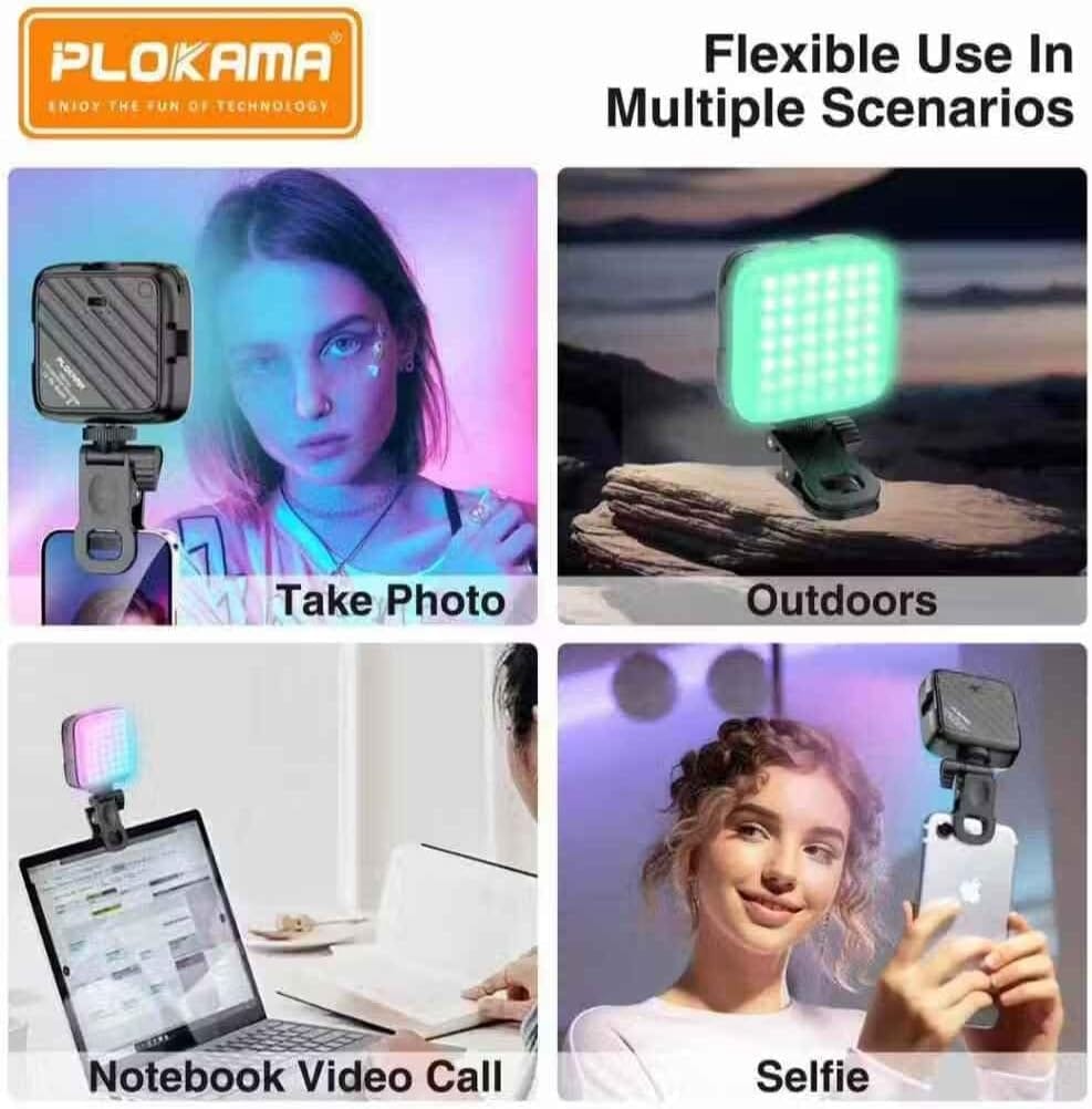 PLOKAMA U80 Pro Video Lighting Lamp Portable RGB LED Light For Phone & Camera - image 2