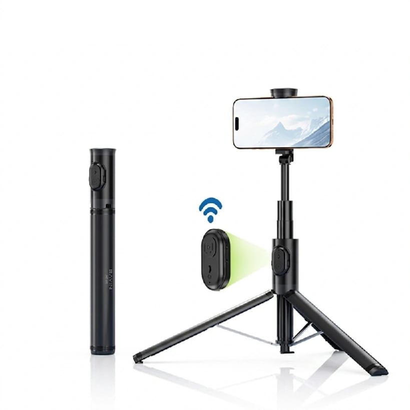 BAVIN AP28 Multifunctional Bluetooth Selfie Stick With Wireless Remote Adjustable Phone Stand - image 1