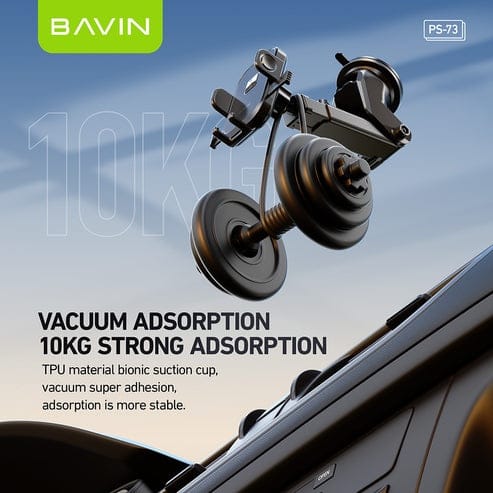 BAVIN PS73 Universal Car Mount Phone Holder Flexible Mount 360 Head Rotation With Suction Cup - image 3