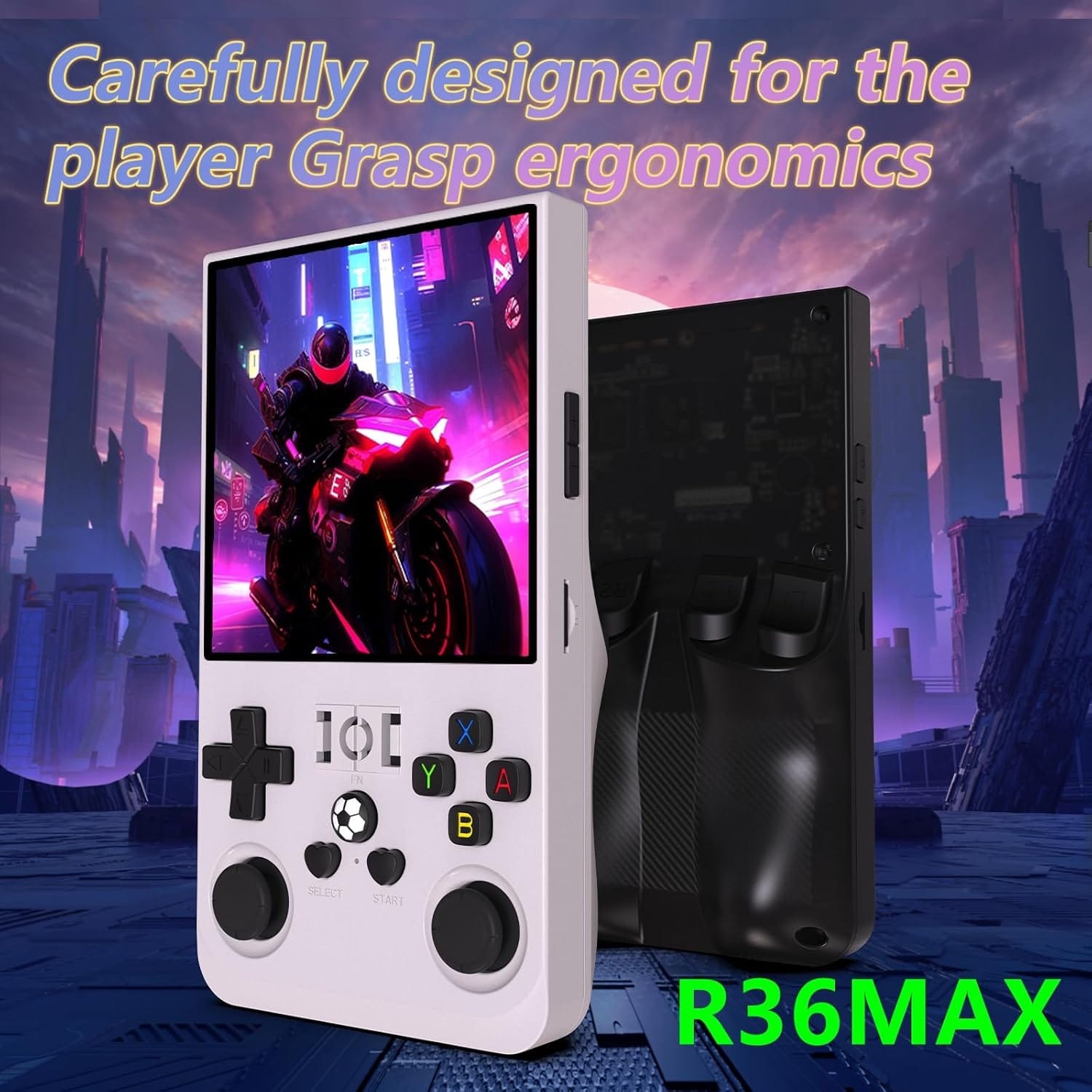 R36 Max Retro Handheld Video Game Console 3.5-Inch IPS HD Screen 64GB Storage With 15,000+ Pre-Installed Games - image 2