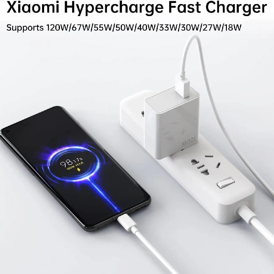 Xiaomi Mini 120 Watt Hypercharge Fast Wall Charger Xiaomi Mi Redmi Black Shark Poco - image 1
