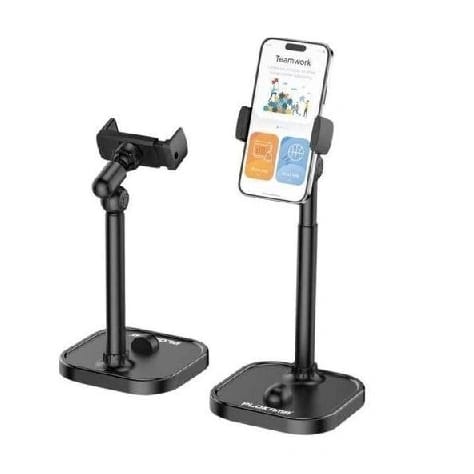 Plokama DT80 Desktop Phone Stand Adjustable 22-41cm 360° Rotation Stable Metal Base - image 1