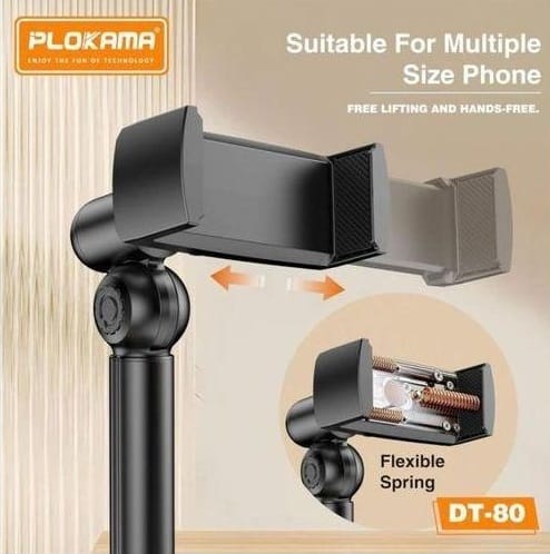 Plokama DT80 Desktop Phone Stand Adjustable 22-41cm 360° Rotation Stable Metal Base - image 2