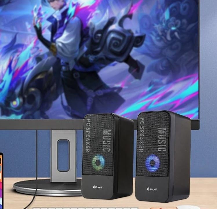 Kisonli X9BT RGB Portable USB Multimedia Gaming Bluetooth Speaker - image 4