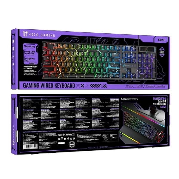 Hoco GM701 Trofeo Powerful RGB Wired Gaming Keyboard - image 5