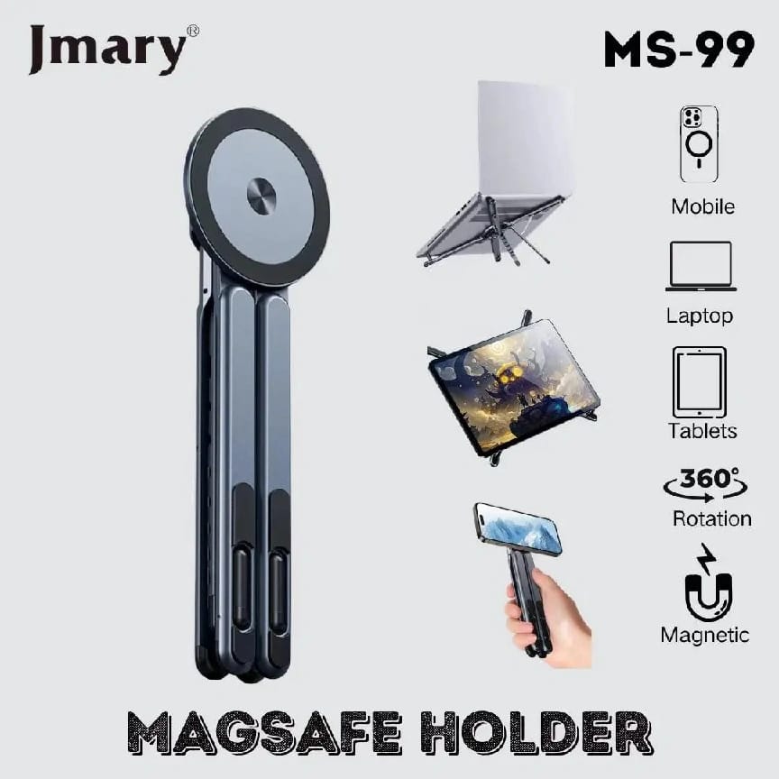 Jmary MS99 3-In-1 Portable Magsafe Aluminum Laptop, Tablet & Phone Holder Stand - image 1