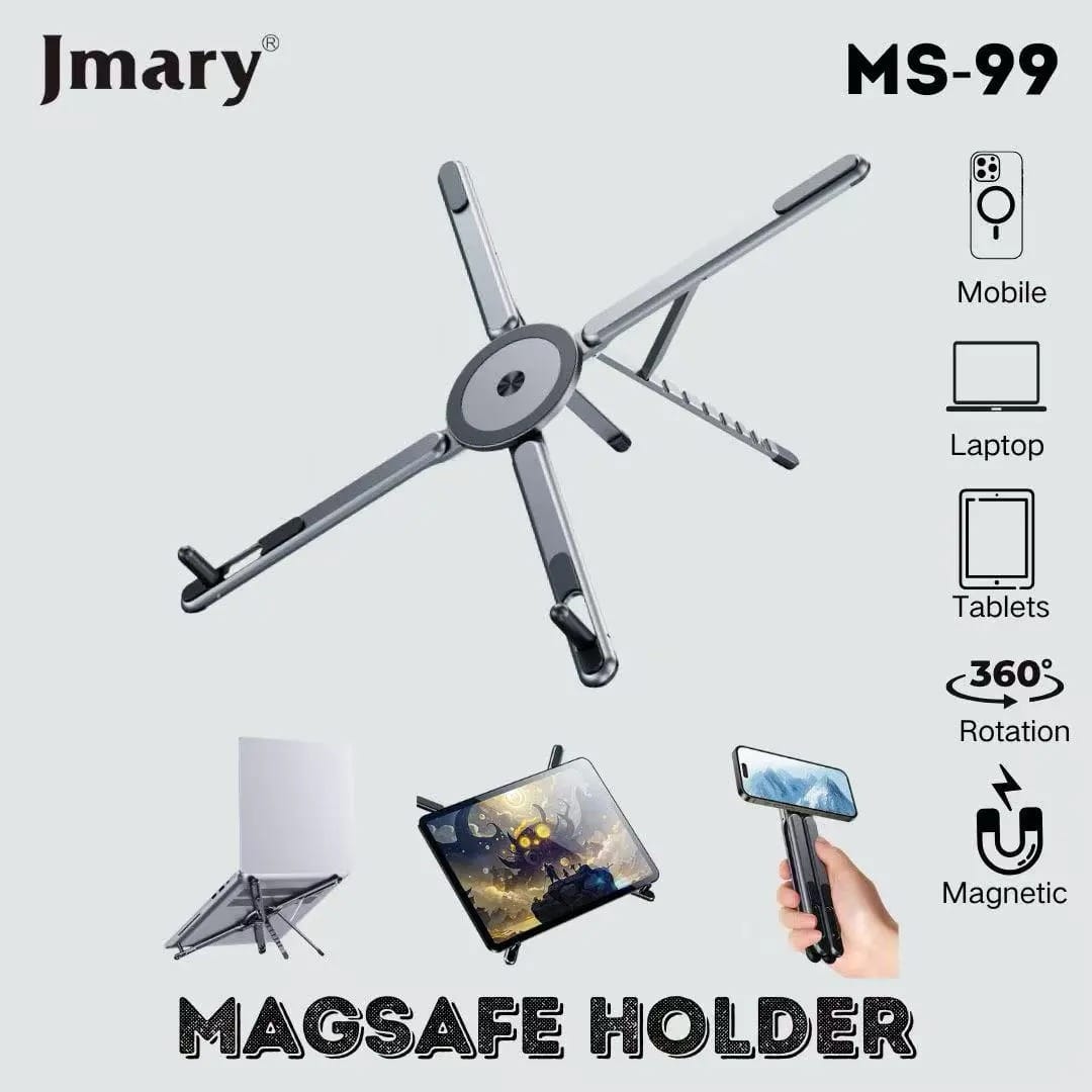 Jmary MS99 3-In-1 Portable Magsafe Aluminum Laptop, Tablet & Phone Holder Stand - image 2