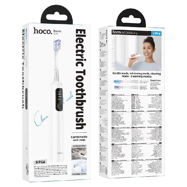 HOCO HP64 Acoustic Wave Rechargeable Electric Toothbrush With 3 Cleaning Modes & IPX7 - image 5