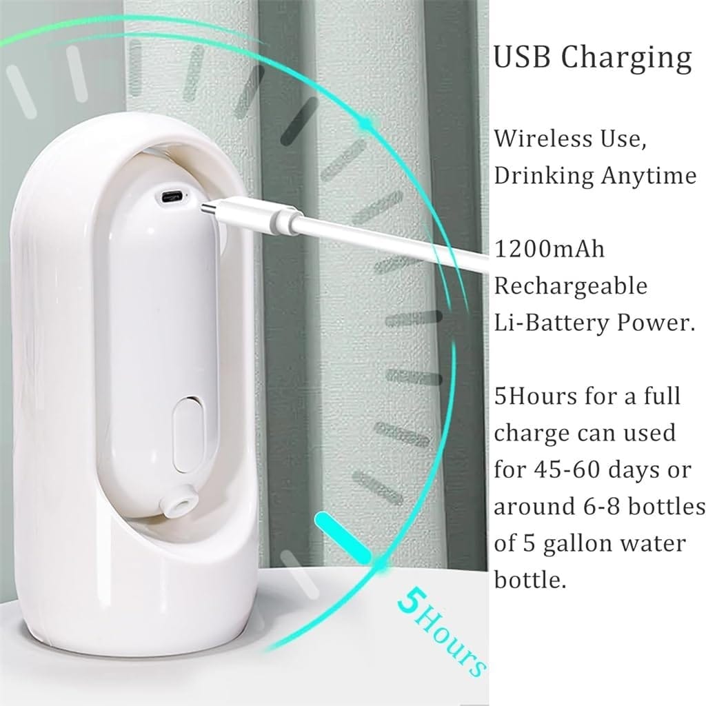 Portable Electric Jar Water Pump Type C USB Rechargeable Foldable Water Dispenser - image 3