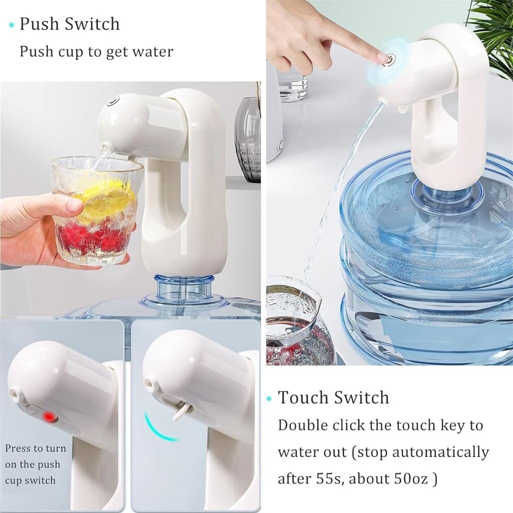 Portable Electric Jar Water Pump Type C USB Rechargeable Foldable Water Dispenser - image 4