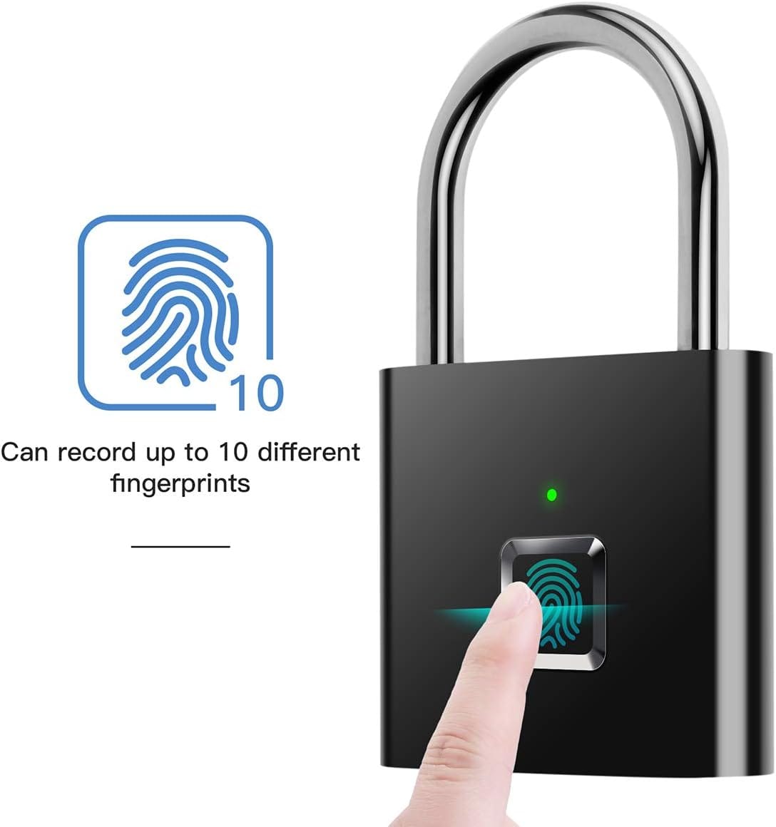 Digital Fingerprint Lock USB Rechargeable Waterproof - image 5