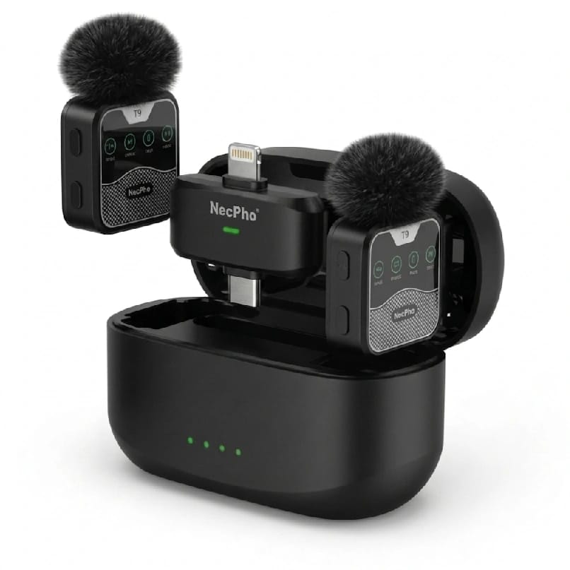 Neepho NP60 Wireless Lavalier Microphone With ANC Noise Reduction Plug & Play Clip-On Mic - image 1