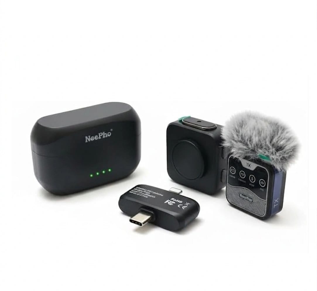 Neepho NP60 Wireless Lavalier Microphone With ANC Noise Reduction Plug & Play Clip-On Mic - image 3