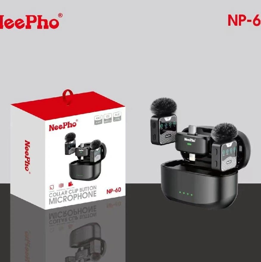 Neepho NP60 Wireless Lavalier Microphone With ANC Noise Reduction Plug & Play Clip-On Mic - image 4