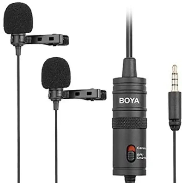 BOYA BY M1DM Dual Lavalier Universal Microphone With Single 1/8 Stereo Connector ‘Copy’