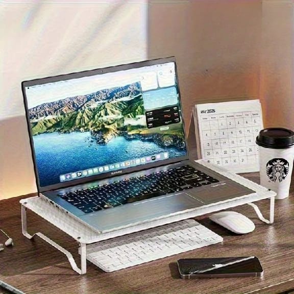 Ergonomic Hollow Laptop Stand With Cooling Vent – Laptop Riser For Home Office - image 1