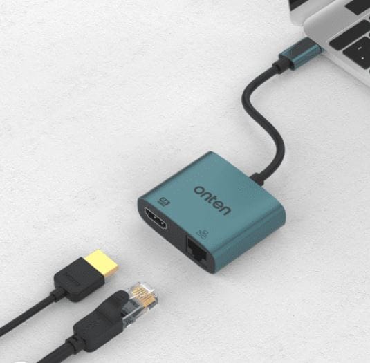 Onten UC288 USB-C To HDMI HD Video Adapter With RJ45 (100M) - image 2