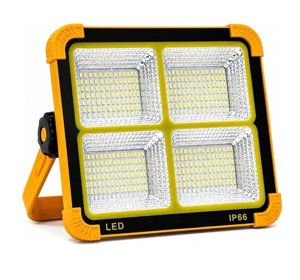 Solar LED Flood Light IP66 Waterproofing Dual Charging Portable Design - image 1