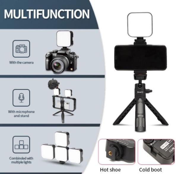 Jmary FM48R Mini Dimmable Interlock LED Video Light Fill Light - image 2