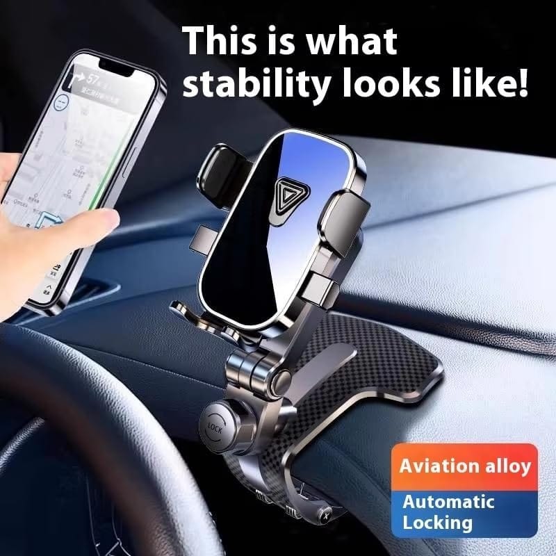W42 Universal Dashboard Car Phone Holder Multi-Angle Car Adjustable Clamp Non-Slip Silicone Base - image 4