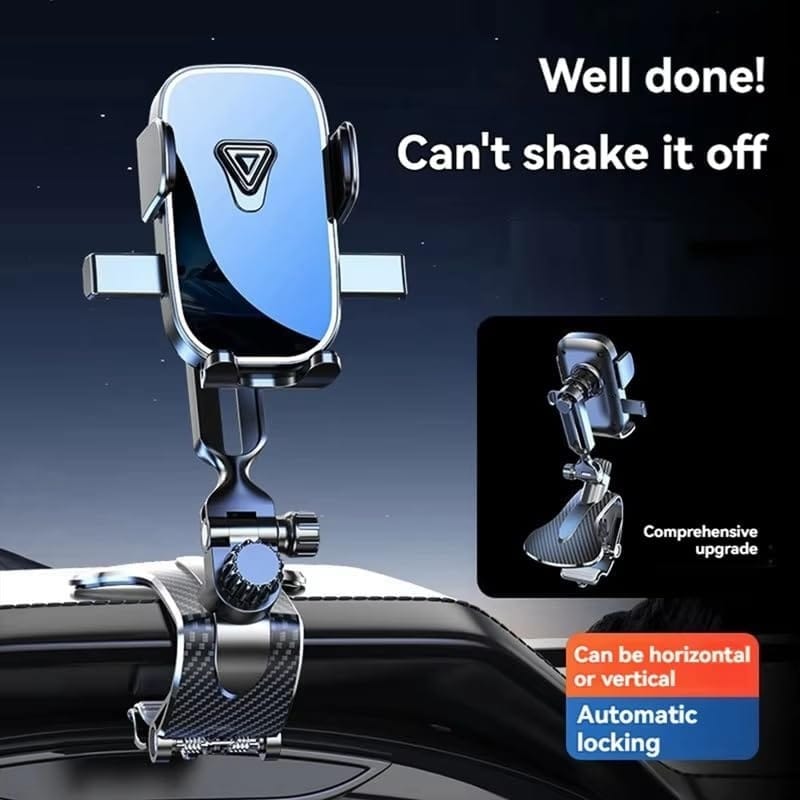 W42 Universal Dashboard Car Phone Holder Multi-Angle Car Adjustable Clamp Non-Slip Silicone Base - image 3