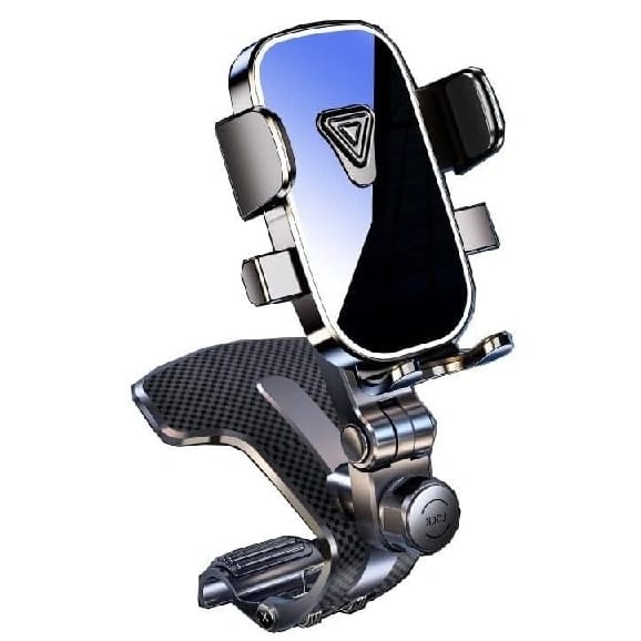 W42 Universal Dashboard Car Phone Holder Multi-Angle Car Adjustable Clamp Non-Slip Silicone Base - image 1
