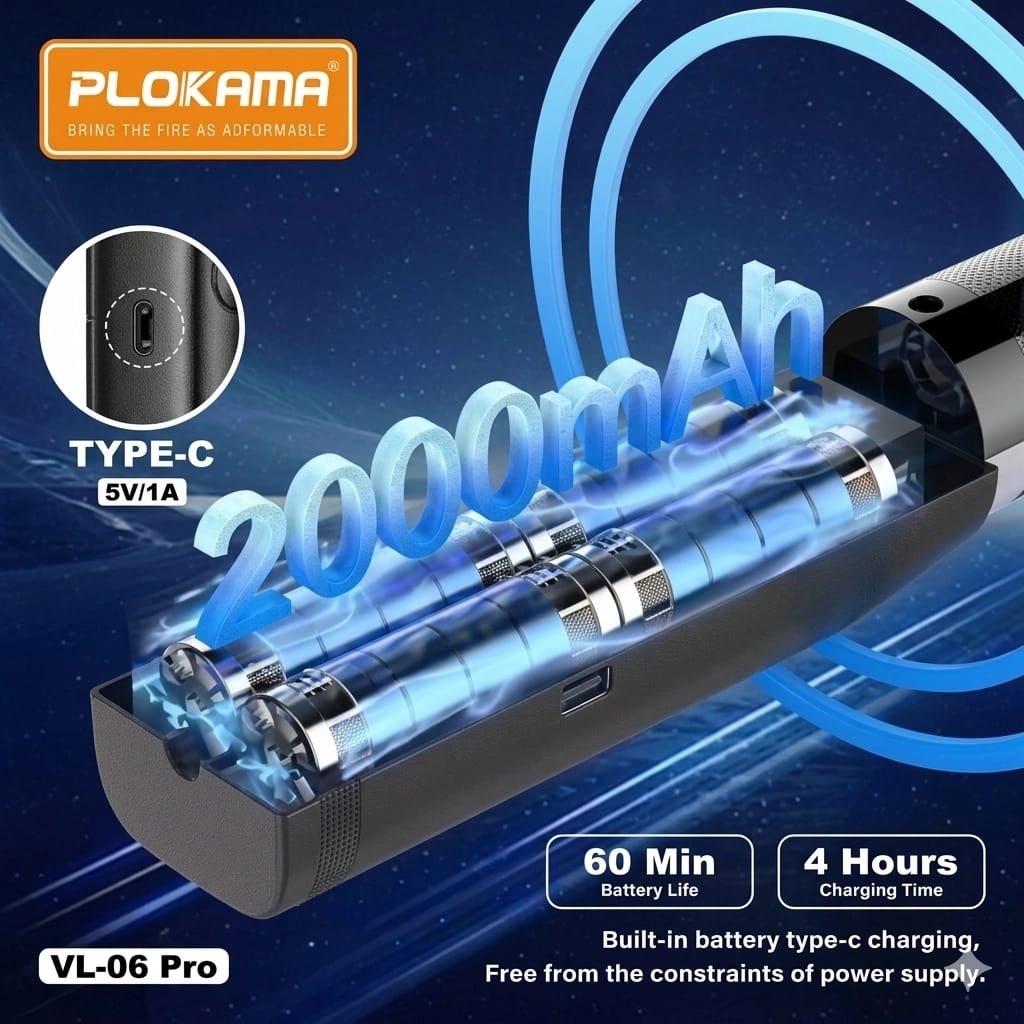 PLOKAMA VL06 Pro Handheld RGB LED Light Stick With Adjustable Color Temperature & Rechargeable Battery - image 2