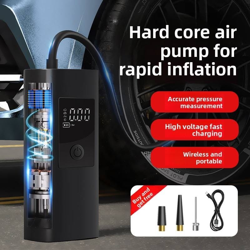 Portable Wireless Car Air Pump High-Pressure Electric Tire Inflator With Digital Display - image 2